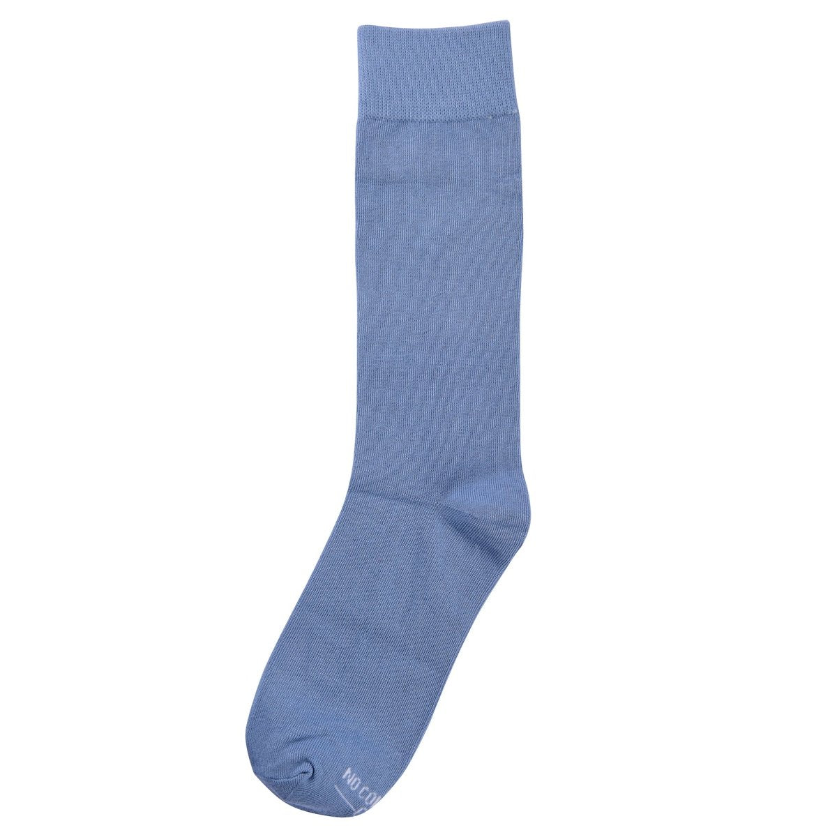 Solid Dusty Blue Comfort Fit Crew Socks For Men And Women Everyday Lightweight Breathable Design Socks by No Cold Feet – Don't Panic Shoes