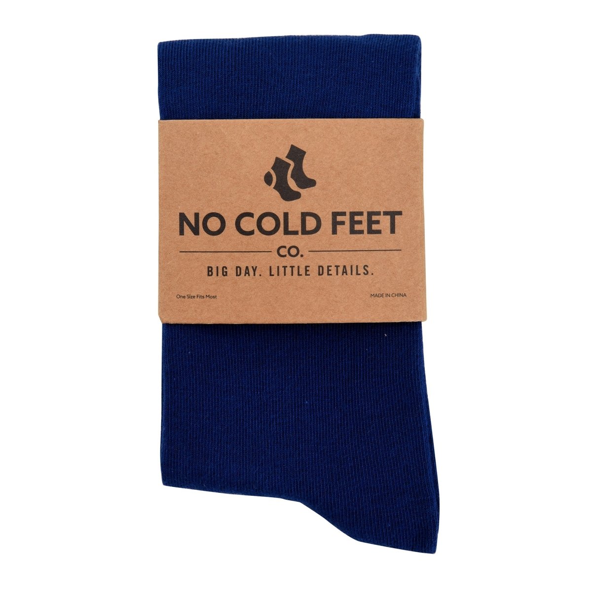 Solid Navy Cotton Dress Socks Crew Length Classic Comfortable Breathable Everyday Wardrobe Essential Socks by No Cold Feet – Don't Panic Shoes