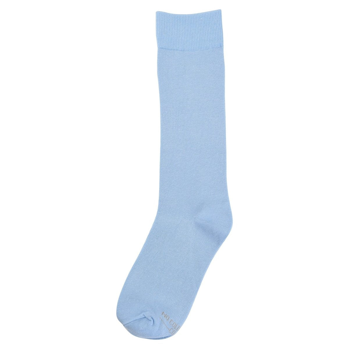 Solid Sky Blue Socks Everyday Comfort Crew Ankle Socks With Reinforced Toe And Heel For Men Women Socks by No Cold Feet – Don't Panic Shoes