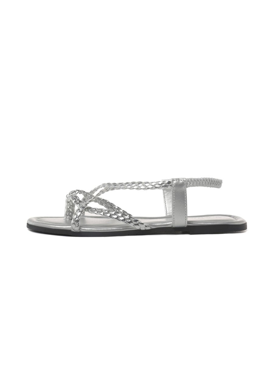 Sonia | Silver Sandals by J.Adams – Don't Panic Shoes
