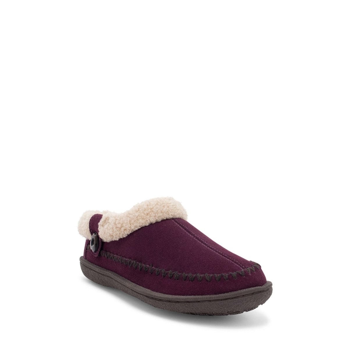 Soothe Slipper Women’S Plum Suede Memory Foam Outsole Staheekum Women's Slippers by Staheekum Women's – Don't Panic Shoes