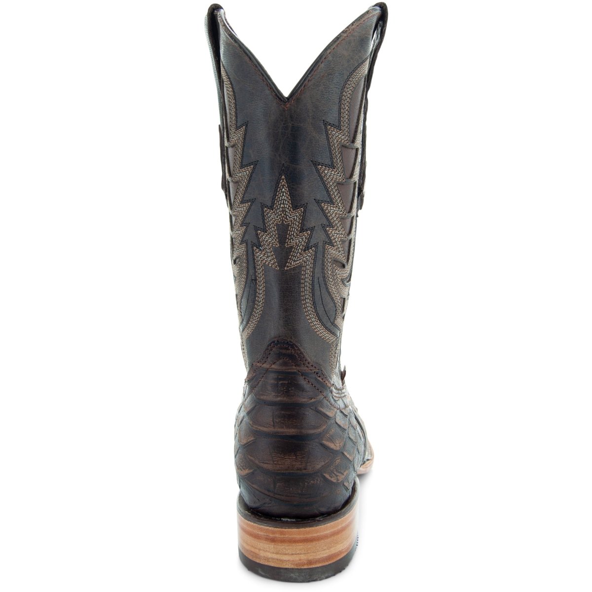 Soto Boots Mens Brown Python Print Boots H50032 Cowboy Boots by Soto Boots – Don't Panic Shoes