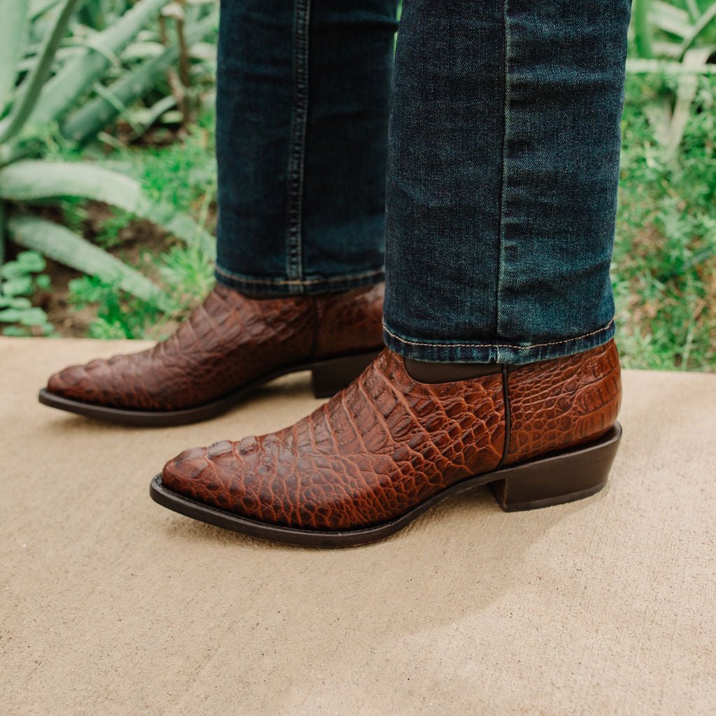 Soto Boots Men's Gator Tail Print Cowboy Boots Cognac (H7006) Cowboy Boots by Soto Boots – Don't Panic Shoes