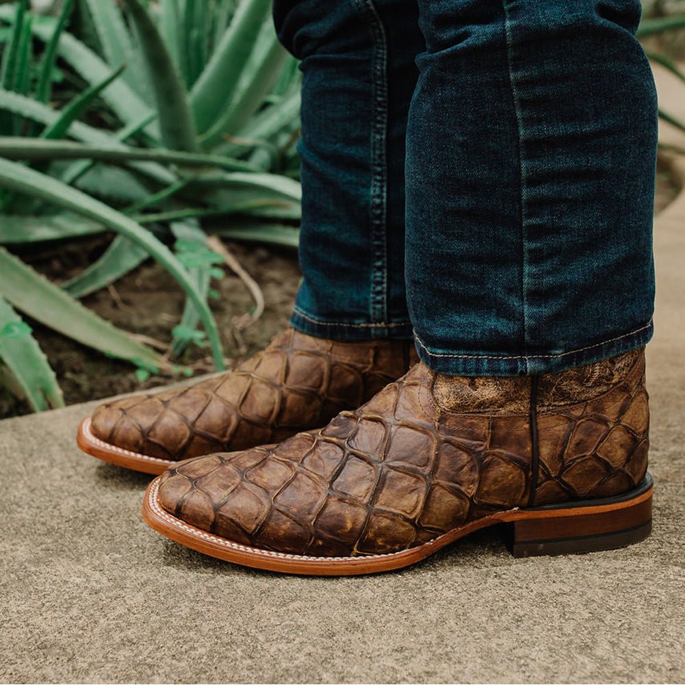 Soto Boots Men's Pirarucu Print Cowboy Boots H4015 Cowboy Boots by Soto Boots – Don't Panic Shoes