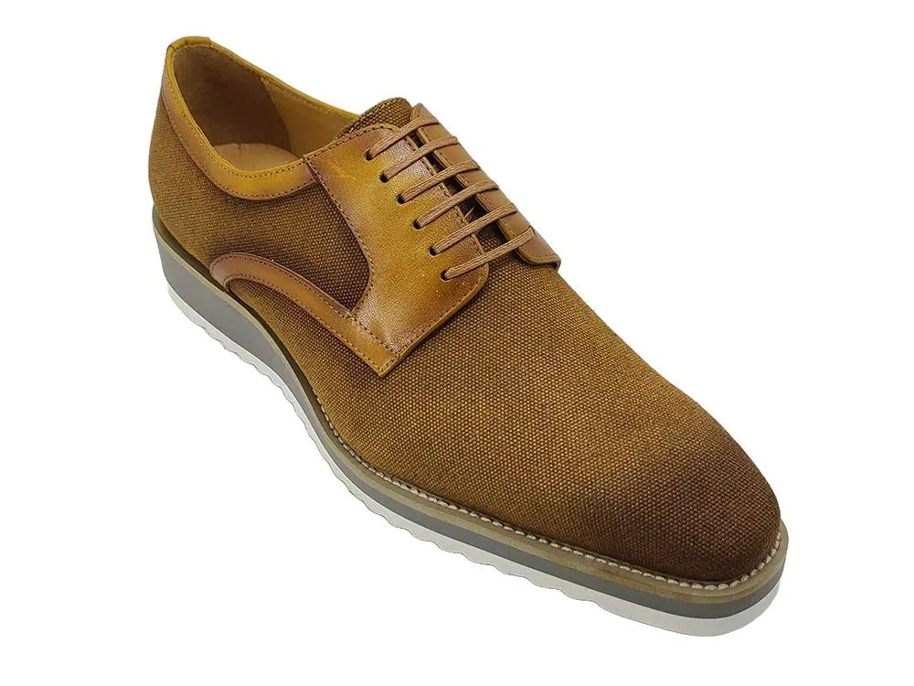 Spring Linen Mixed Media Oxford All Day Comfort Leather Ks515 - 43 Shoes by Carrucci Shoes – Don't Panic Shoes