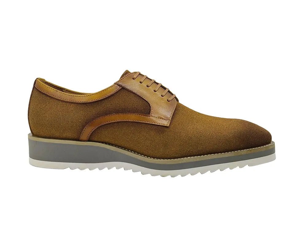 Spring Linen Mixed Media Oxford All Day Comfort Leather Ks515 - 43 Shoes by Carrucci Shoes – Don't Panic Shoes