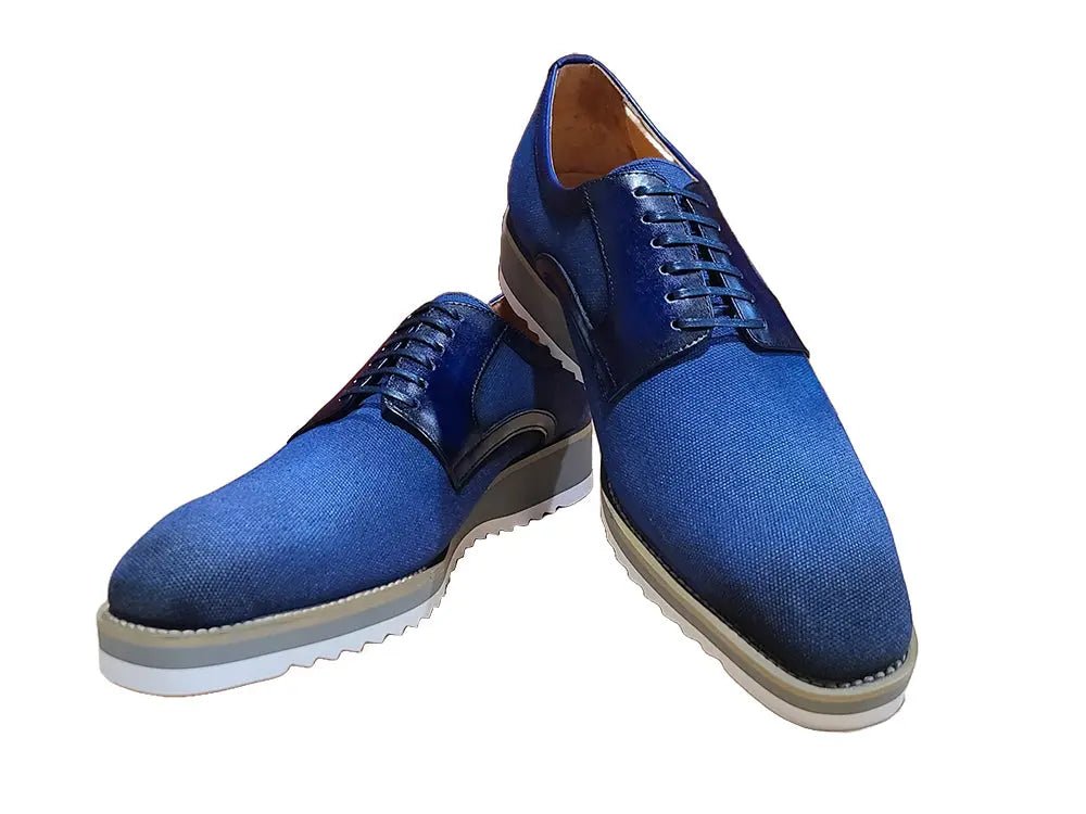 Spring Linen Mixed Media Oxford All Day Comfort Leather Ks515 - 43 Shoes by Carrucci Shoes – Don't Panic Shoes