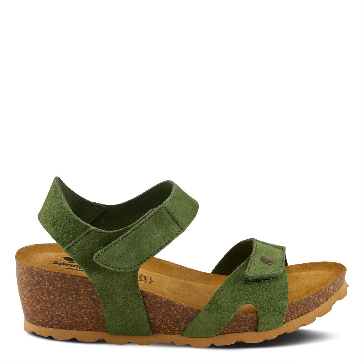 Spring Step ShoeS Babybell Women’s Suede Wedge Sandals 2" Heel Strappy Casual Sandals by Spring Step Shoes – Don't Panic Shoes