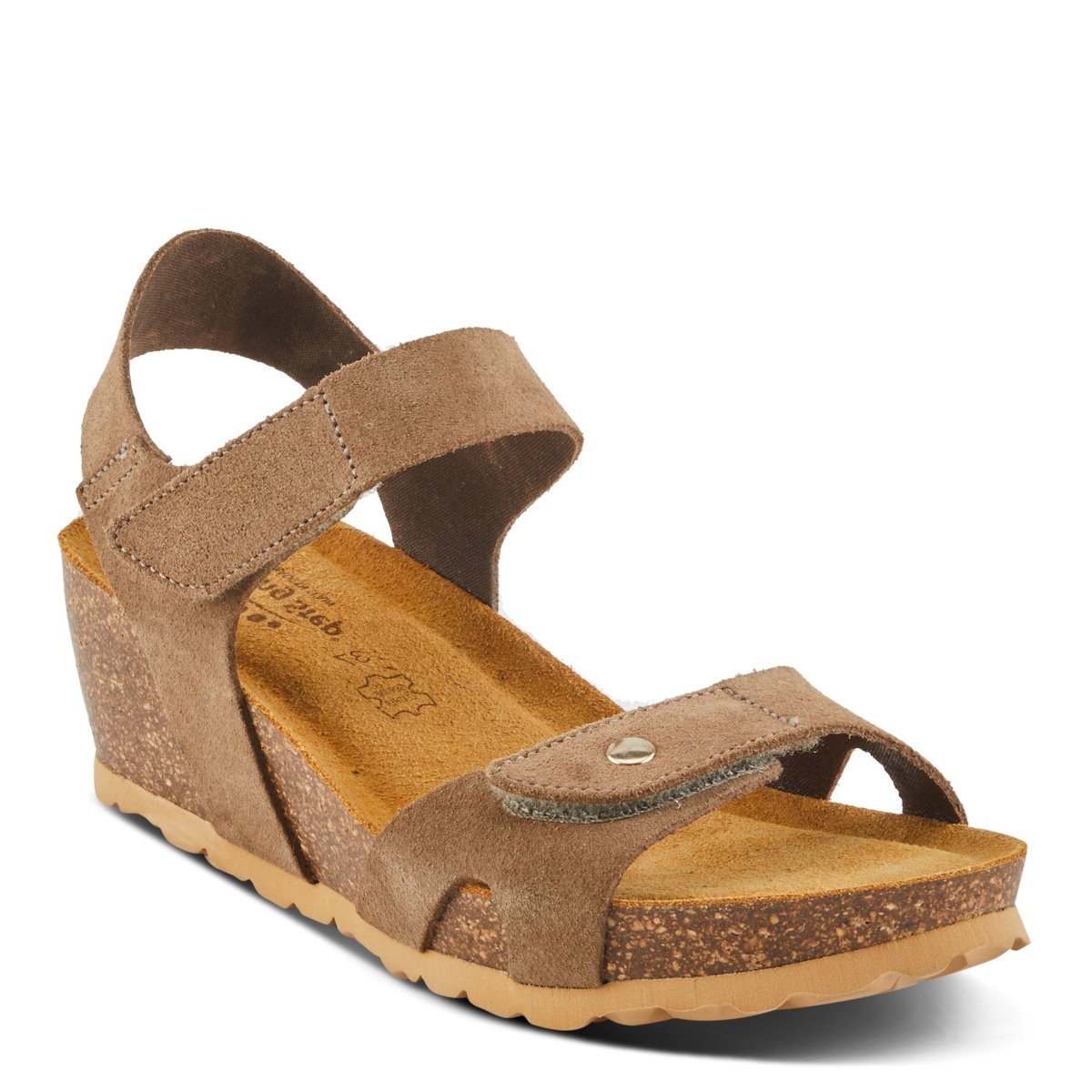 Spring Step ShoeS Babybell Women’s Suede Wedge Sandals 2" Heel Strappy Casual Sandals by Spring Step Shoes – Don't Panic Shoes