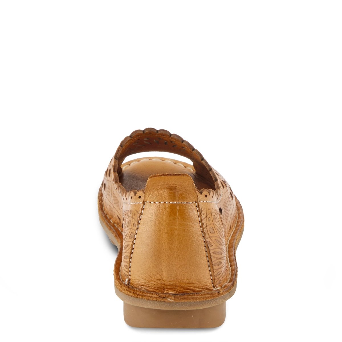 Spring Step ShoeS Brandal Women’s Leather Peep Toe Flats Slip - On Shoe by Spring Step Shoes – Don't Panic Shoes