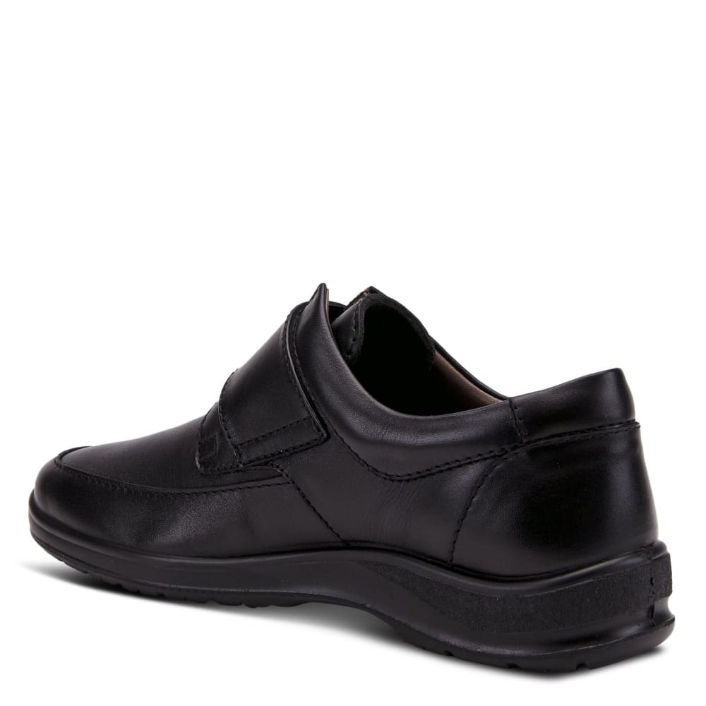 Spring Step Shoes Cacio Men’s Black Leather Slip On Loafers
