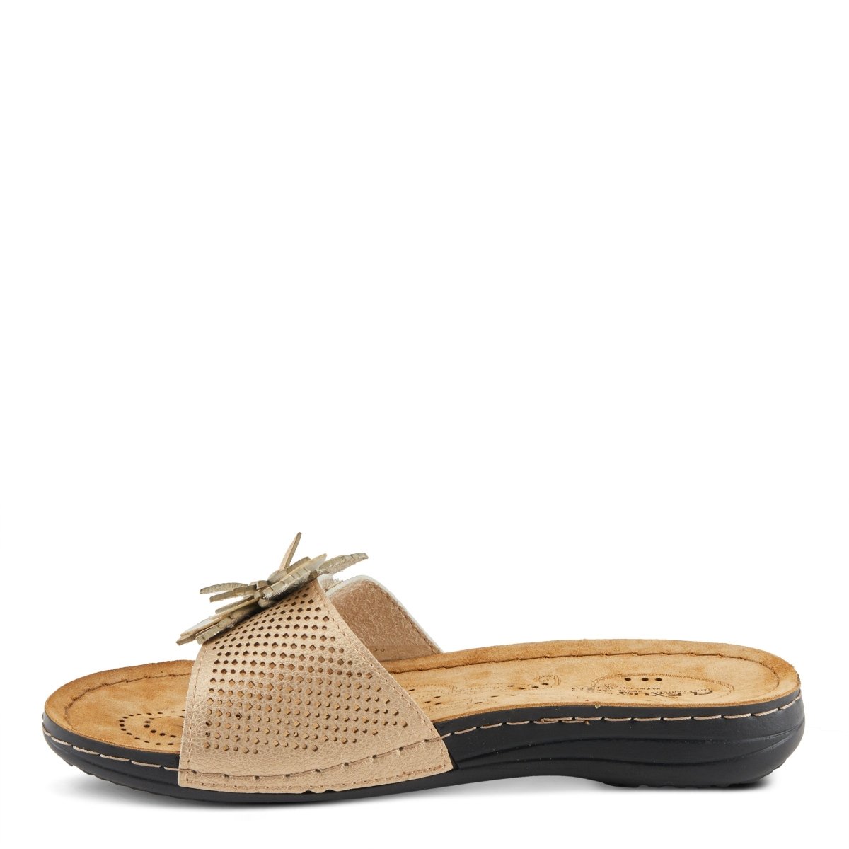 Spring Step Shoes Flexus Flowerstars Sandals Women's Leather Slip On Slides Casual Sandals by Spring Step Shoes – Don't Panic Shoes