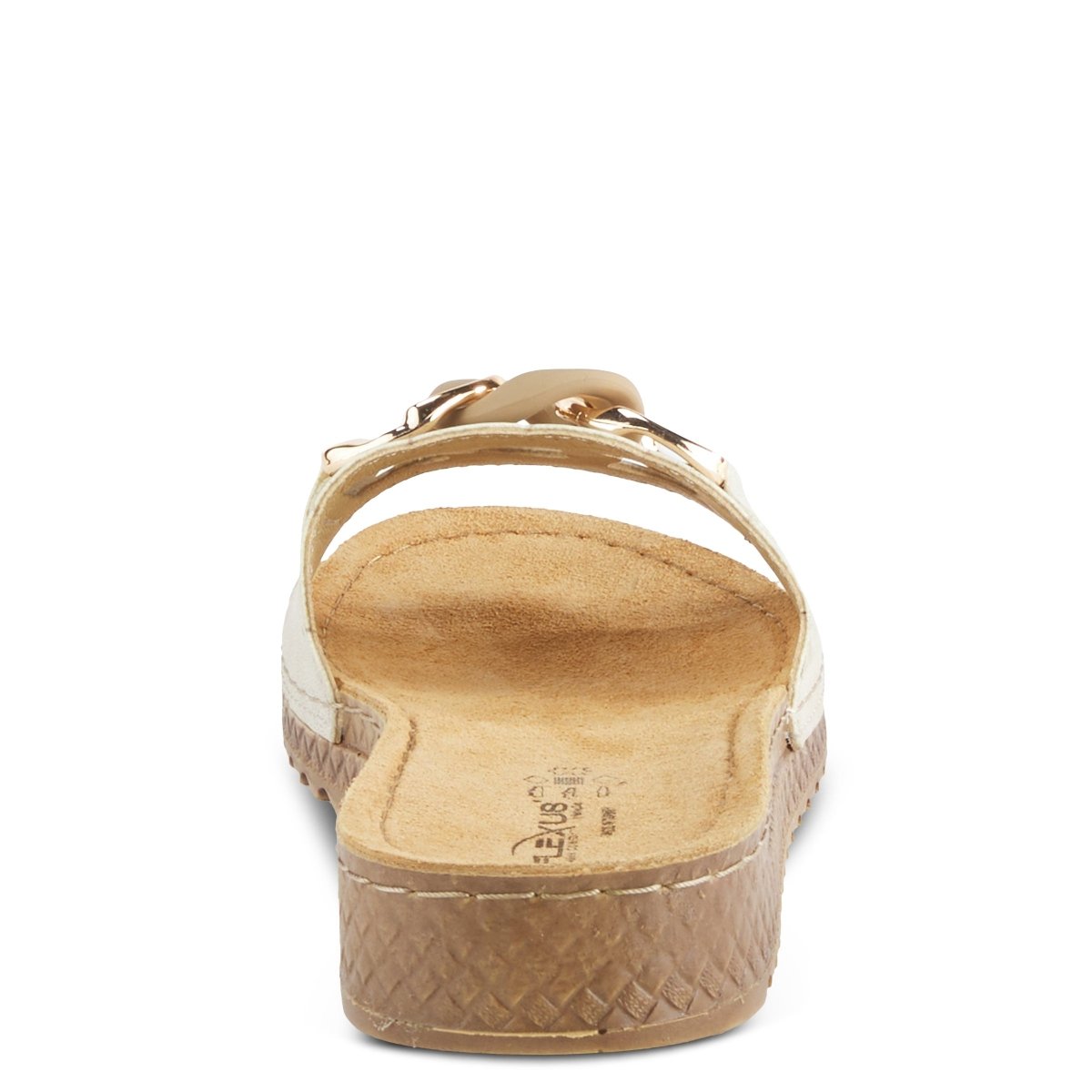 Spring Step ShoeS Flexus Janey Slide Sandals Women’s Leather Gold Chain 2023 Slide Sandals by Spring Step Shoes – Don't Panic Shoes