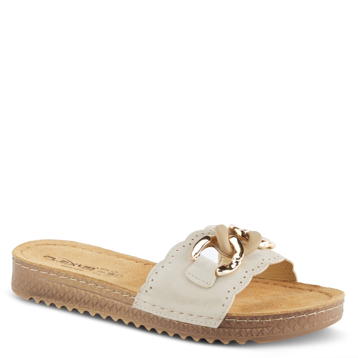 Spring Step ShoeS Flexus Janey Slide Sandals Women’s Leather Gold Chain 2023 Slide Sandals by Spring Step Shoes – Don't Panic Shoes