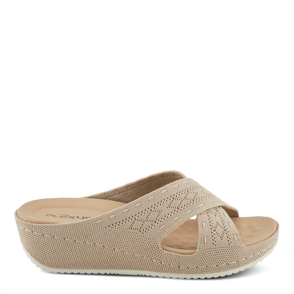 Spring Step ShoeS Flexus Meshana Sandals Women’s Textile Wedge 1 1/4" Height Slides Casual Sandals by Spring Step Shoes – Don't Panic Shoes