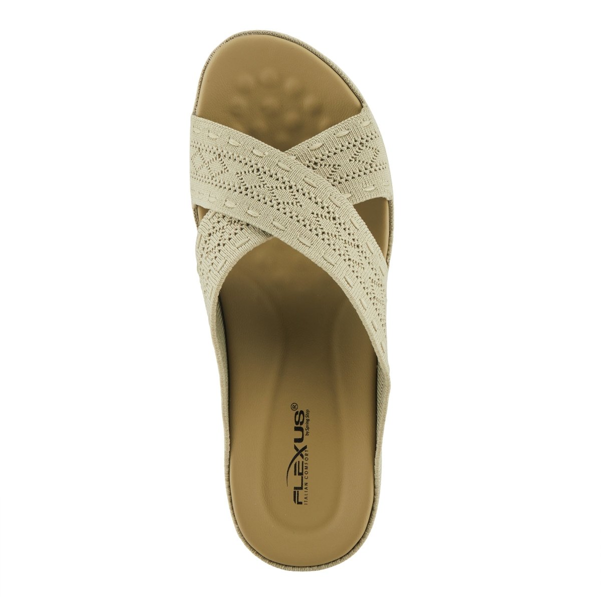 Spring Step ShoeS Flexus Meshana Sandals Women’s Textile Wedge 1 1/4" Height Slides Casual Sandals by Spring Step Shoes – Don't Panic Shoes