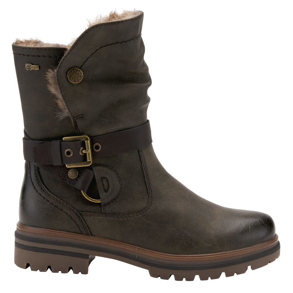 Spring Step Shoes Francala Women's Moto Chic Leather And Fur Boots Shoes by Spring Step Shoes – Don't Panic Shoes