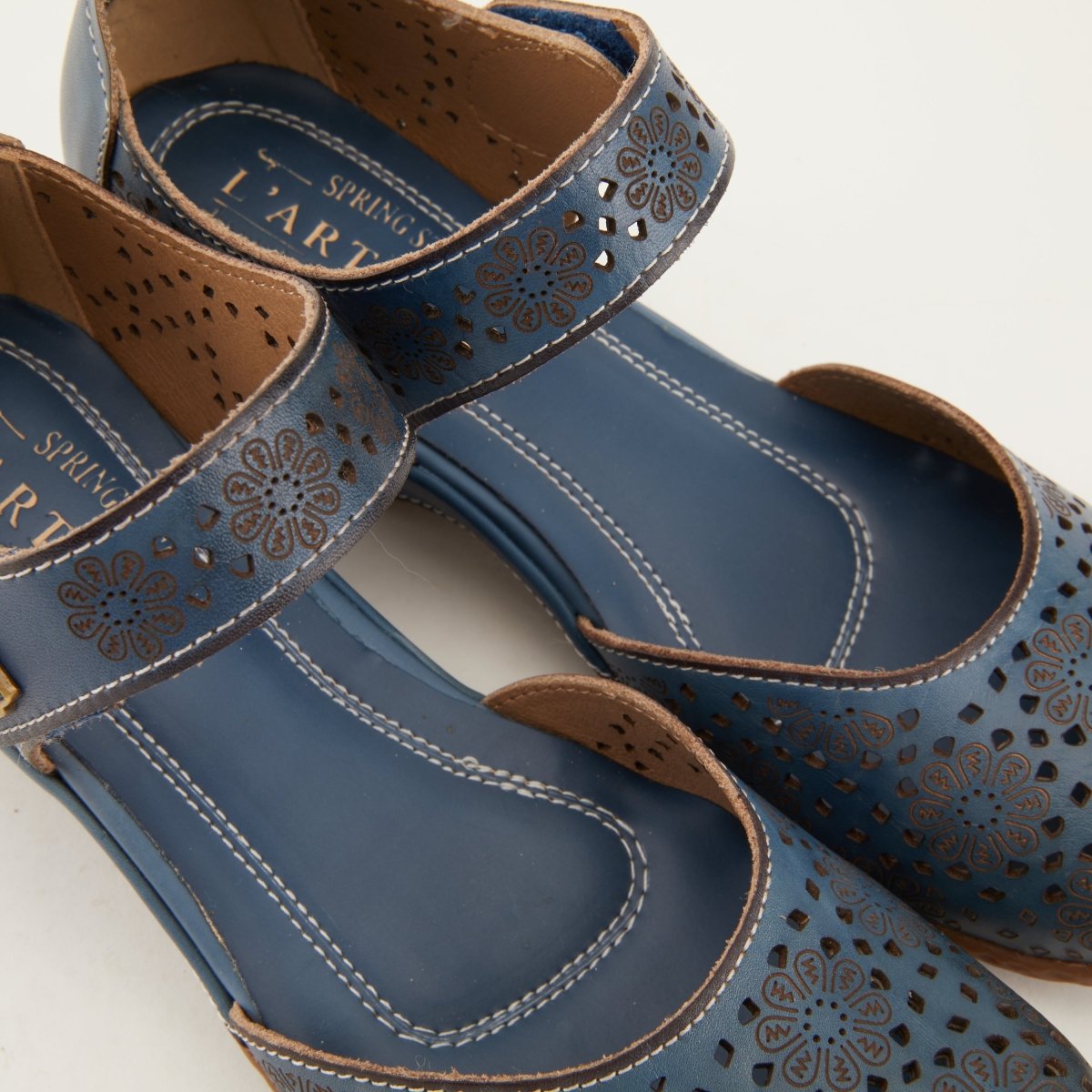 Spring Step ShoeS L'artiste Americana Women’s Leather Wedge Sandals 2" Heel Mary Jane Shoe by Spring Step Shoes – Don't Panic Shoes