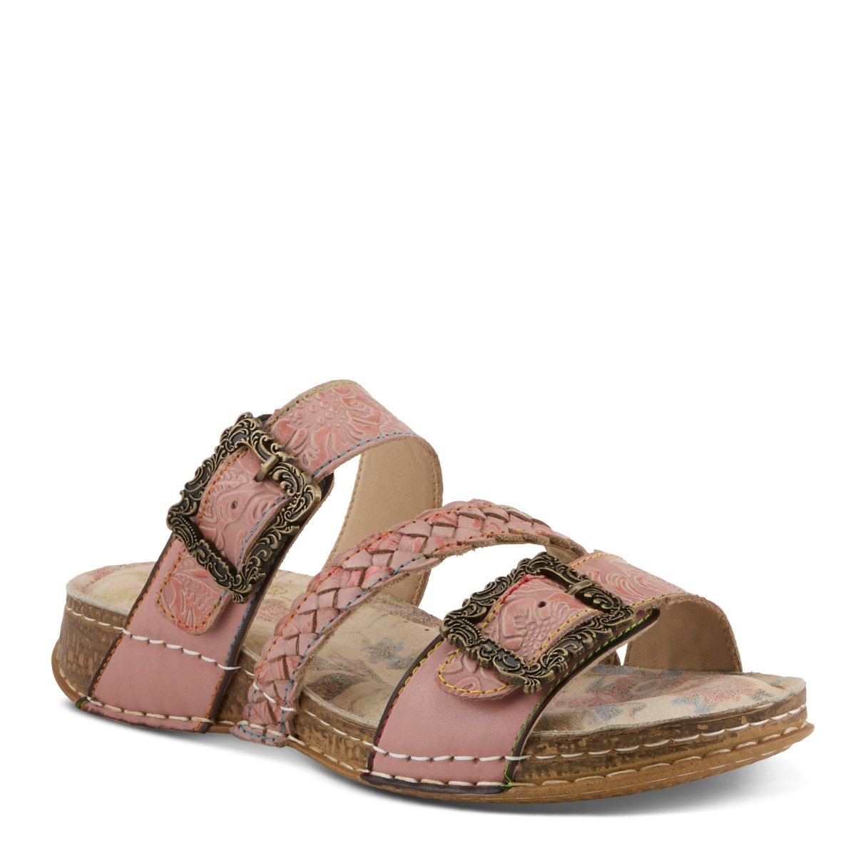 Spring Step ShoeS L'artiste Astra Slide Sandal Women’s Hand Painted Leather Sandals by Spring Step Shoes – Don't Panic Shoes