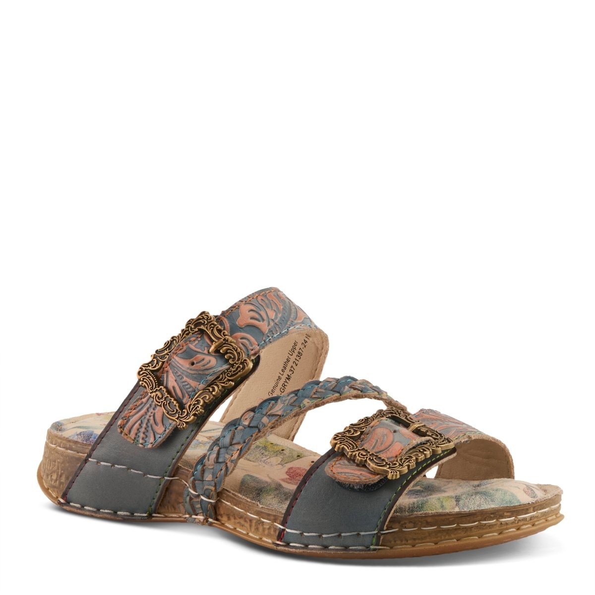 Spring Step ShoeS L'artiste Astra Slide Sandal Women’s Hand Painted Leather Sandals by Spring Step Shoes – Don't Panic Shoes