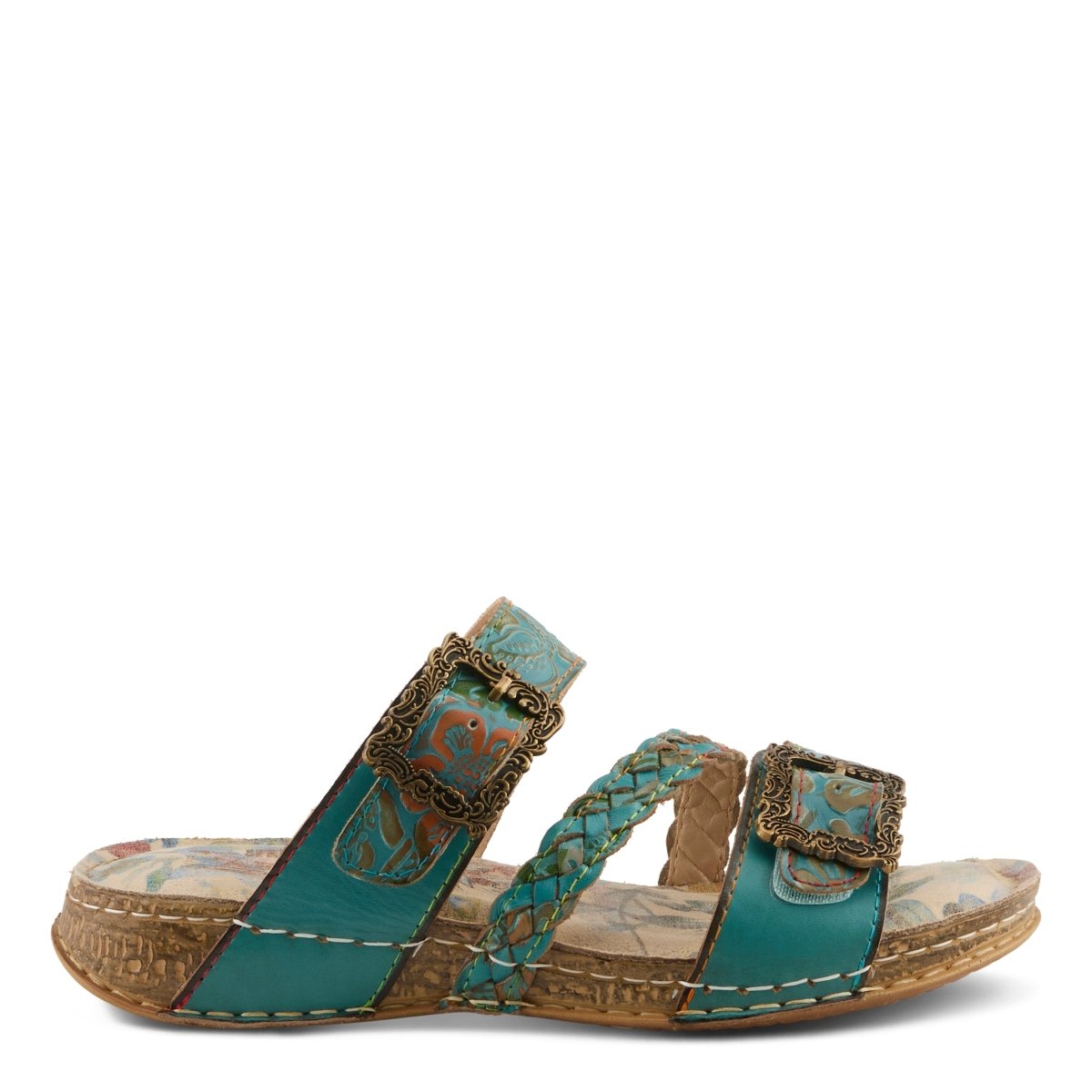 Spring Step ShoeS L'artiste Astra Slide Sandal Women’s Hand Painted Leather Sandals by Spring Step Shoes – Don't Panic Shoes