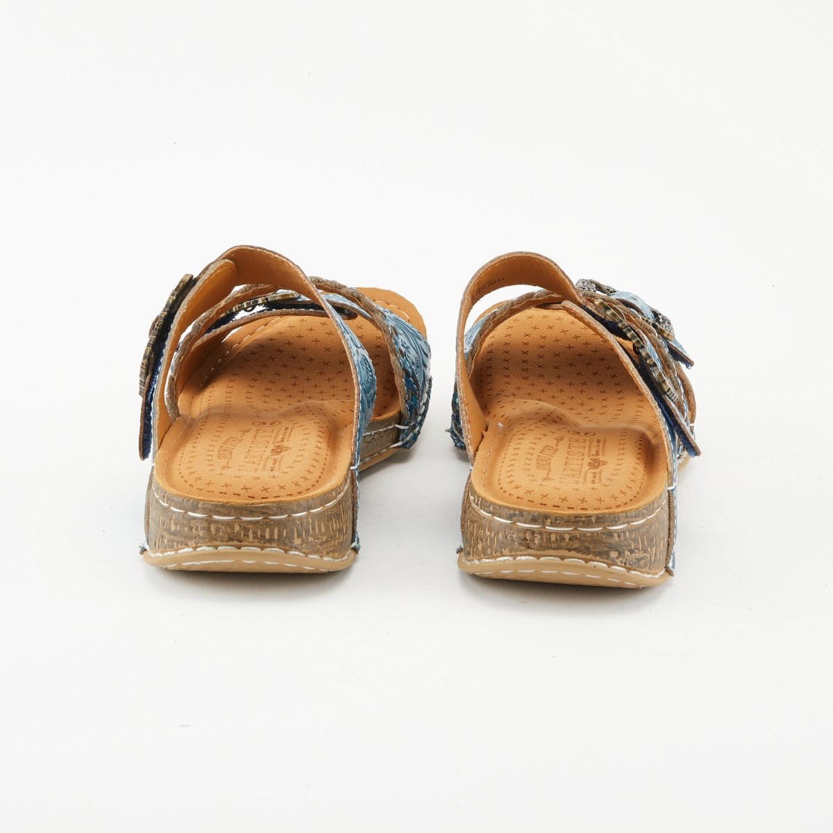 Spring Step ShoeS L'artiste Astra Slide Sandal Women’s Hand Painted Leather Sandals by Spring Step Shoes – Don't Panic Shoes