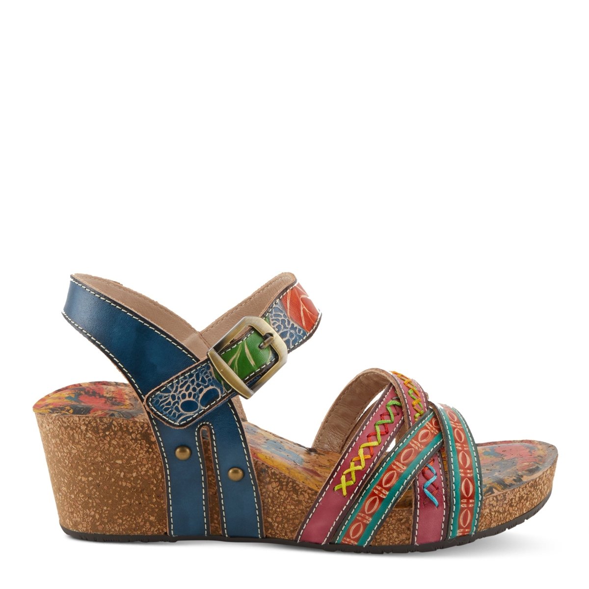 Spring Step Shoes L'artiste Bosquet Sandals Women's Leather Multicolor Slingback Casual Sandals by Spring Step Shoes – Don't Panic Shoes