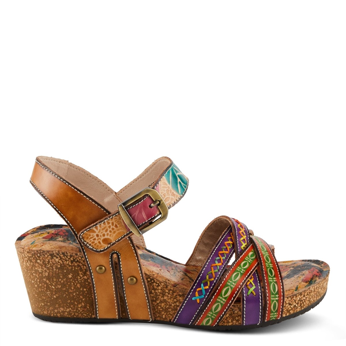 Spring Step Shoes L'artiste Bosquet Sandals Women's Leather Multicolor Slingback Casual Sandals by Spring Step Shoes – Don't Panic Shoes