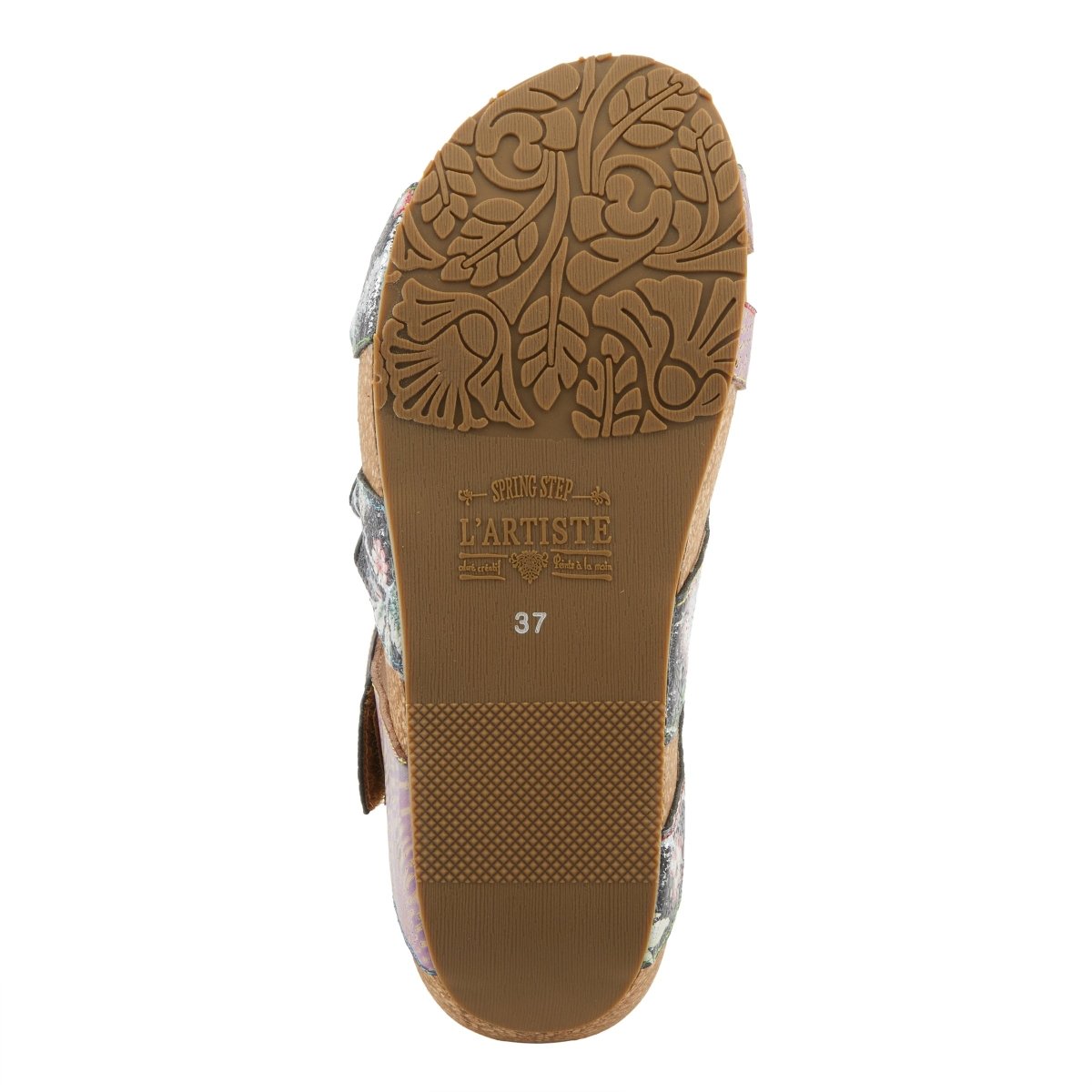 Spring Step Shoes L'artiste Brady Sandals Women's Hand Painted Leather Wedge Strappy Casual Sandals by Spring Step Shoes – Don't Panic Shoes