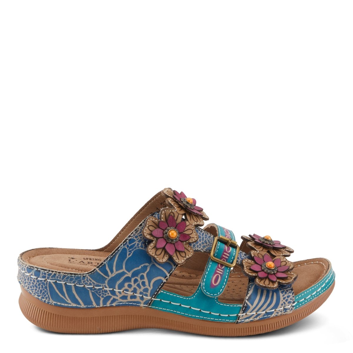 Spring Step Shoes L'artiste Brash Sandals Women's Hand Painted Leather Strappy Casual Sandals by Spring Step Shoes – Don't Panic Shoes