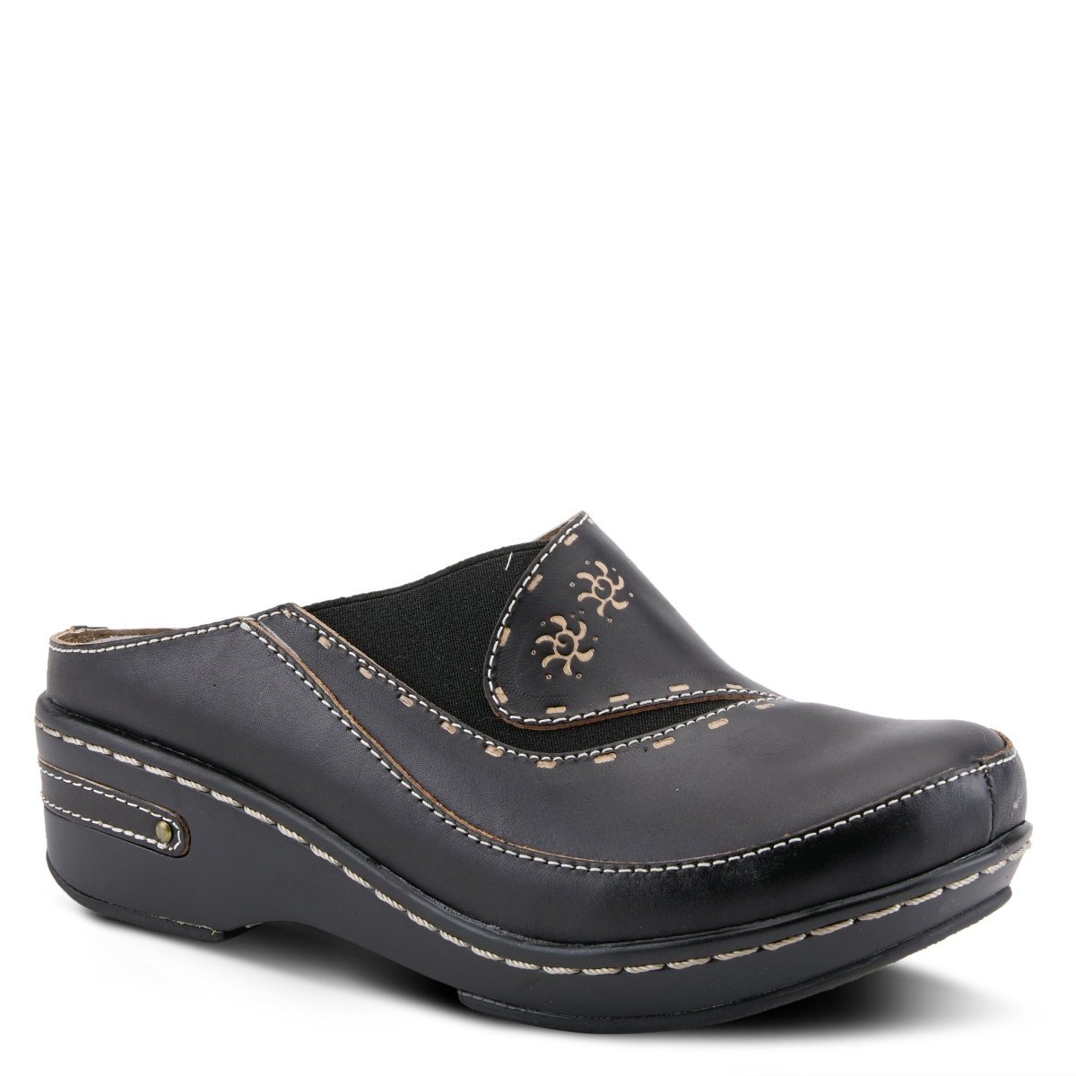 Spring Step ShoeS L'artiste Chino Clogs Women’s Hand Painted Leather Clogs by Spring Step Shoes – Don't Panic Shoes