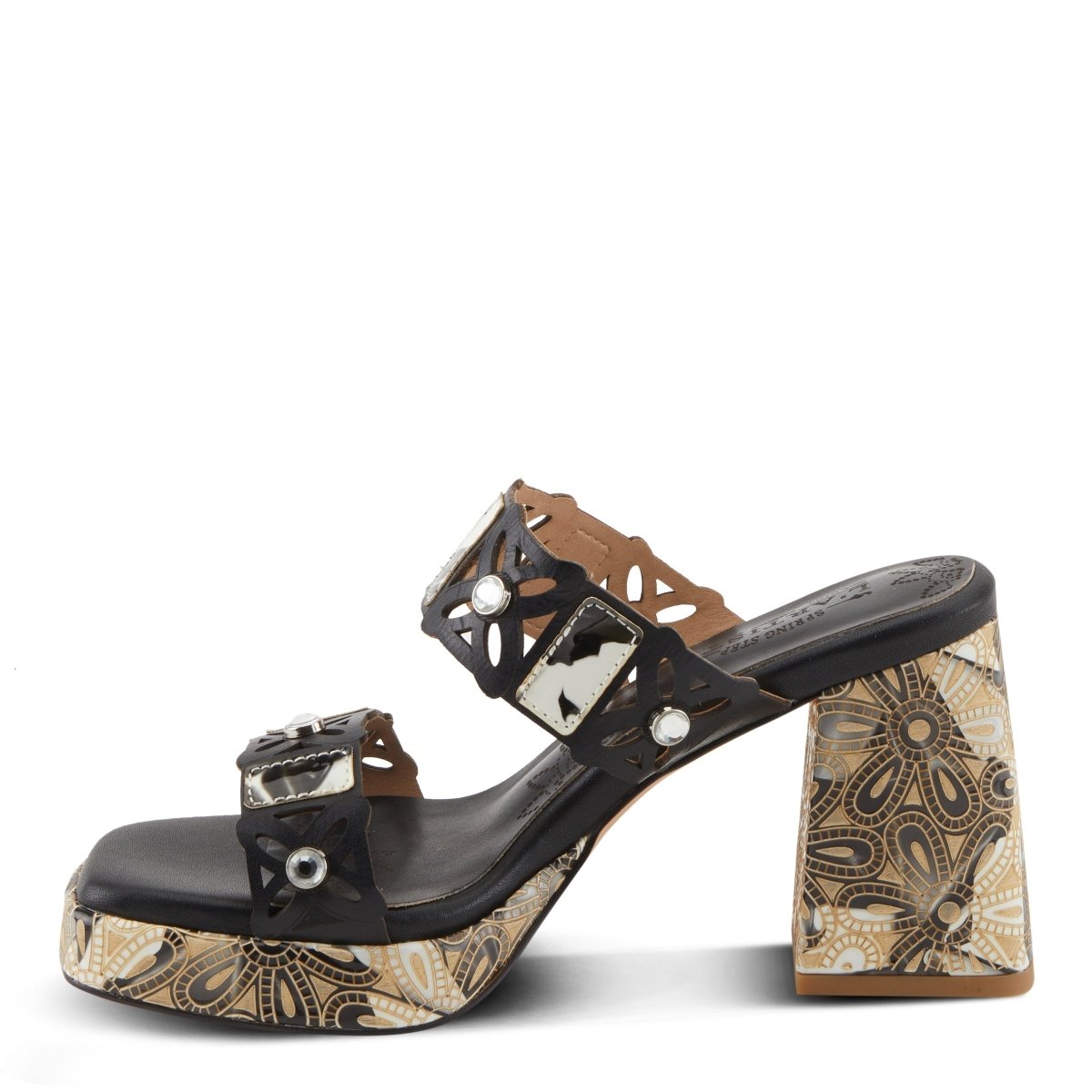 Spring Step ShoeS L'artiste Ellah Sandals Women’s Leather 3.5" Heel Platform Pumps & Heels Casual Sandals by Spring Step Shoes – Don't Panic Shoes