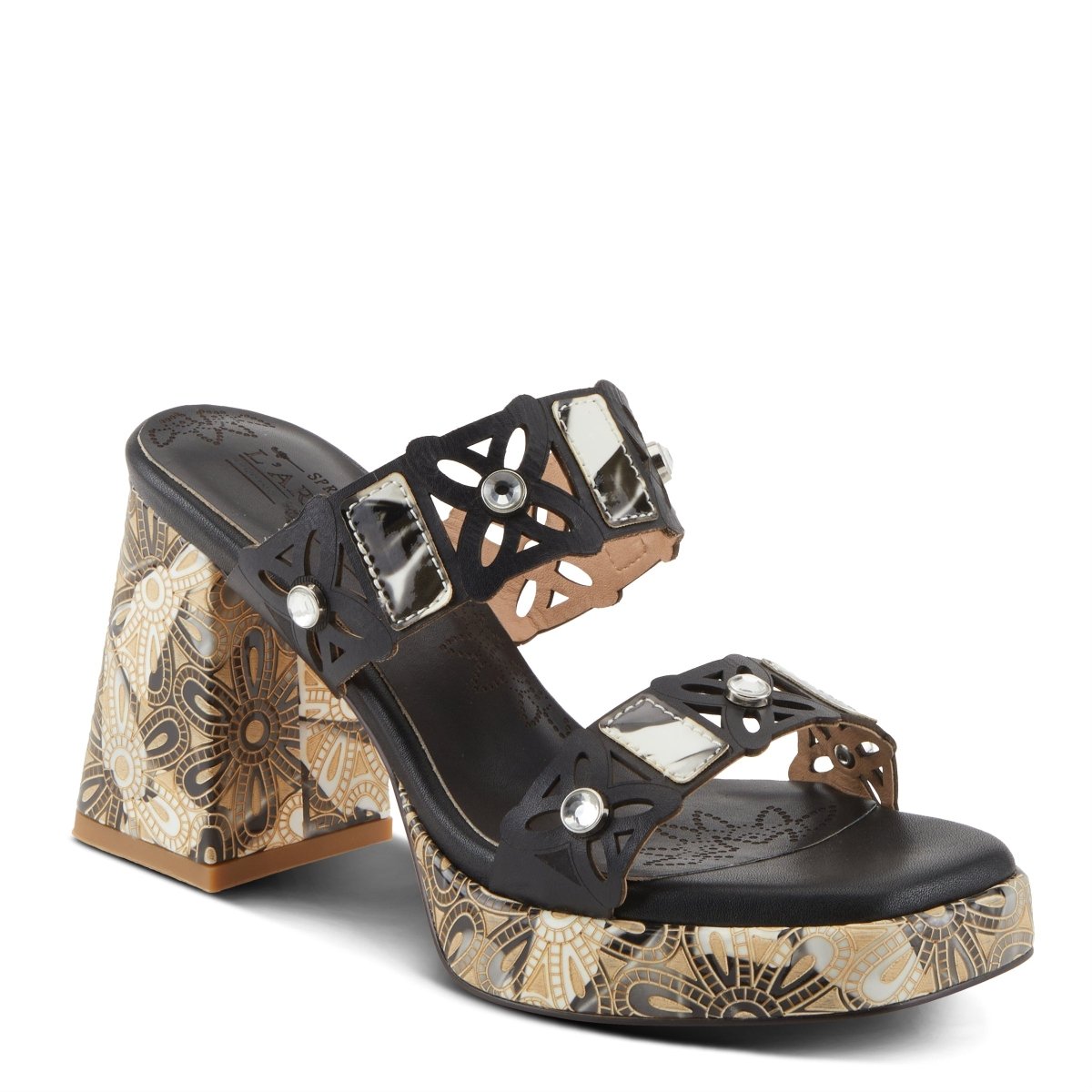 Spring Step ShoeS L'artiste Ellah Sandals Women’s Leather 3.5" Heel Platform Pumps & Heels Casual Sandals by Spring Step Shoes – Don't Panic Shoes