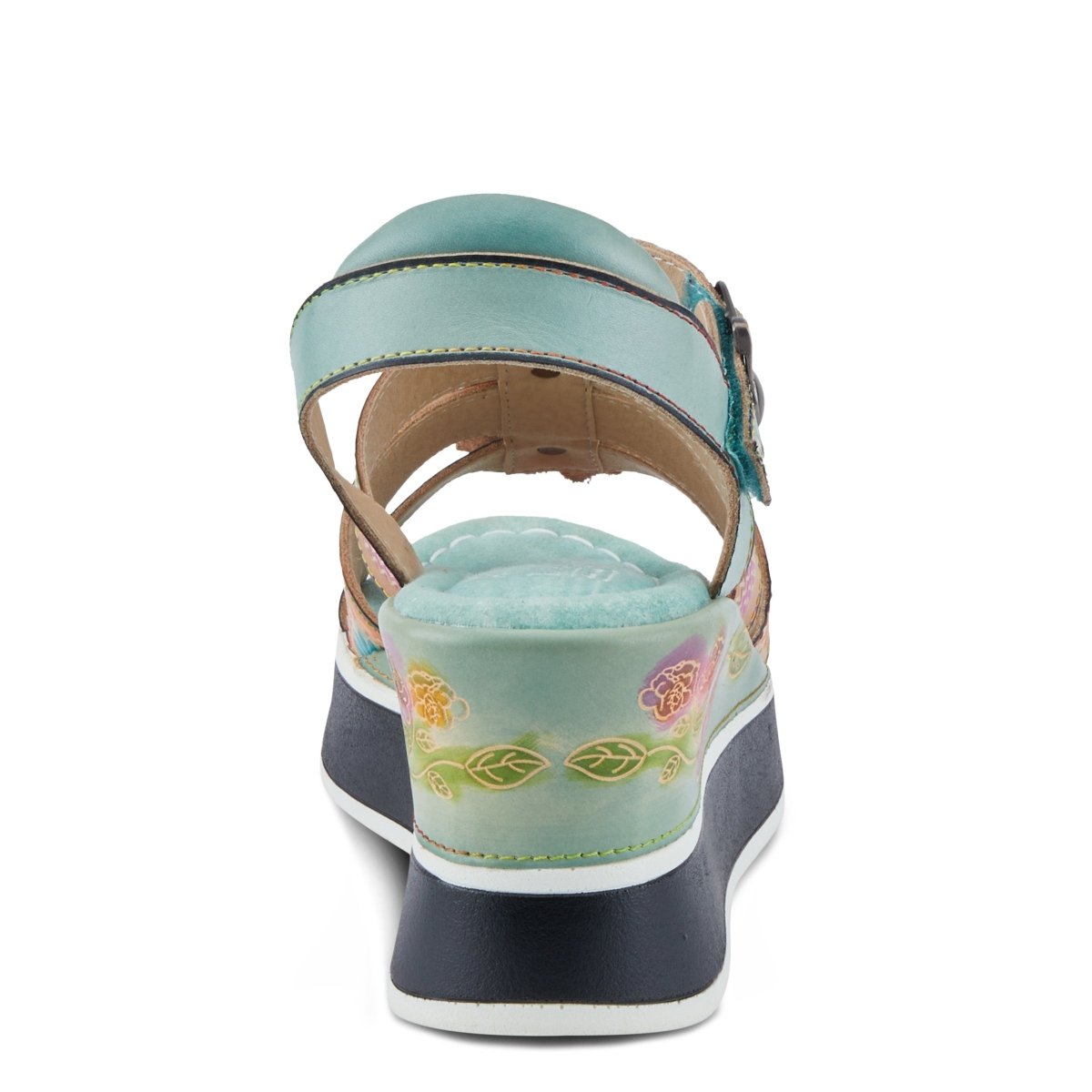 Spring Step Shoes L'artiste Floralbloom Sandals Women's Hand Painted Leather Slingback Casual Sandals by Spring Step Shoes – Don't Panic Shoes
