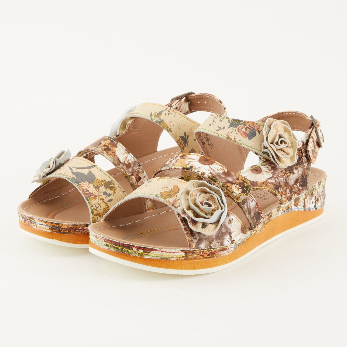 Spring Step Shoes L'artiste Joelina Dazi Women's Hand Painted Leather Sandals Ankle Strap Sandals by Spring Step Shoes – Don't Panic Shoes