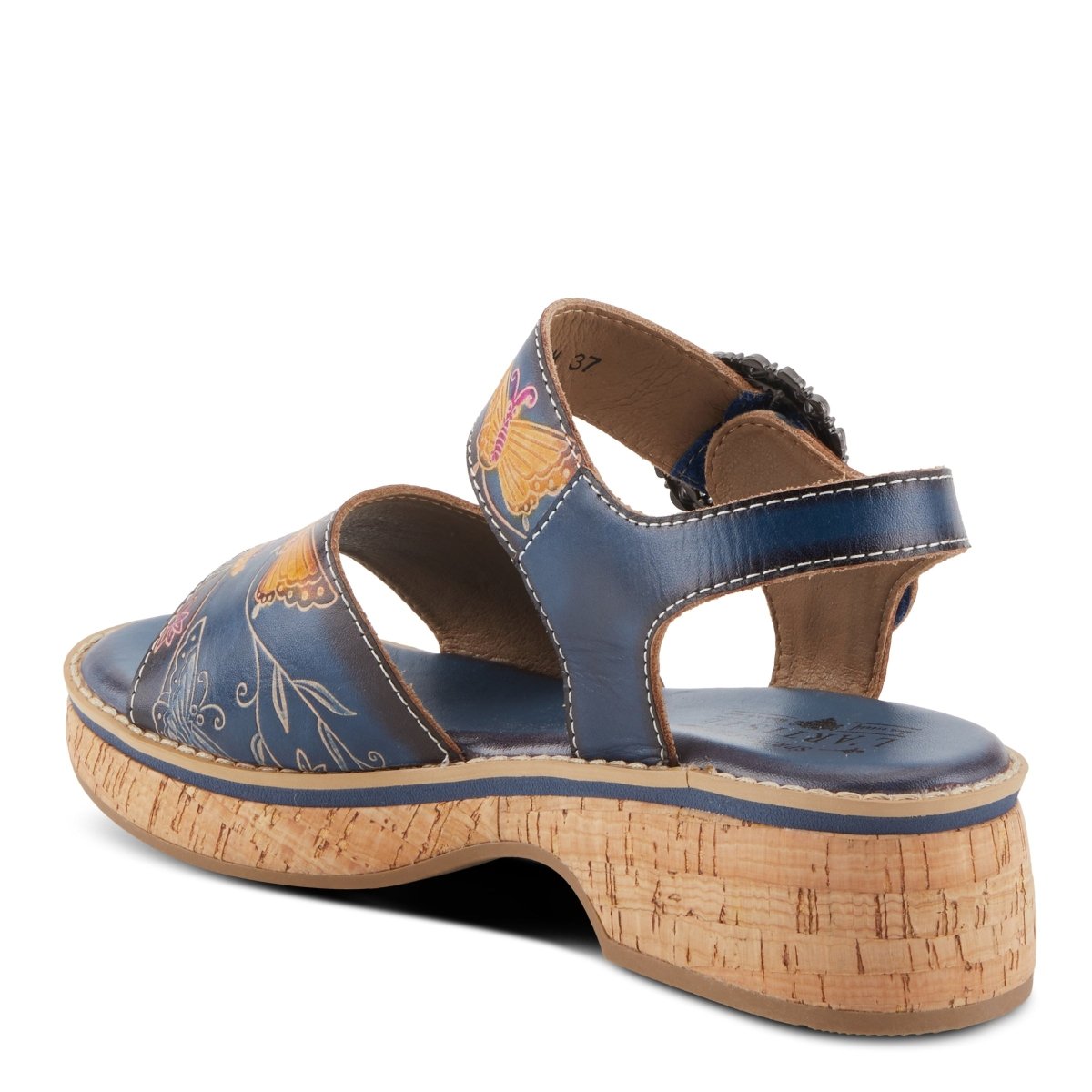 Spring Step Shoes L'artiste Kenna Sandals Women's Hand Painted Leather Platform Casual Sandals by Spring Step Shoes – Don't Panic Shoes