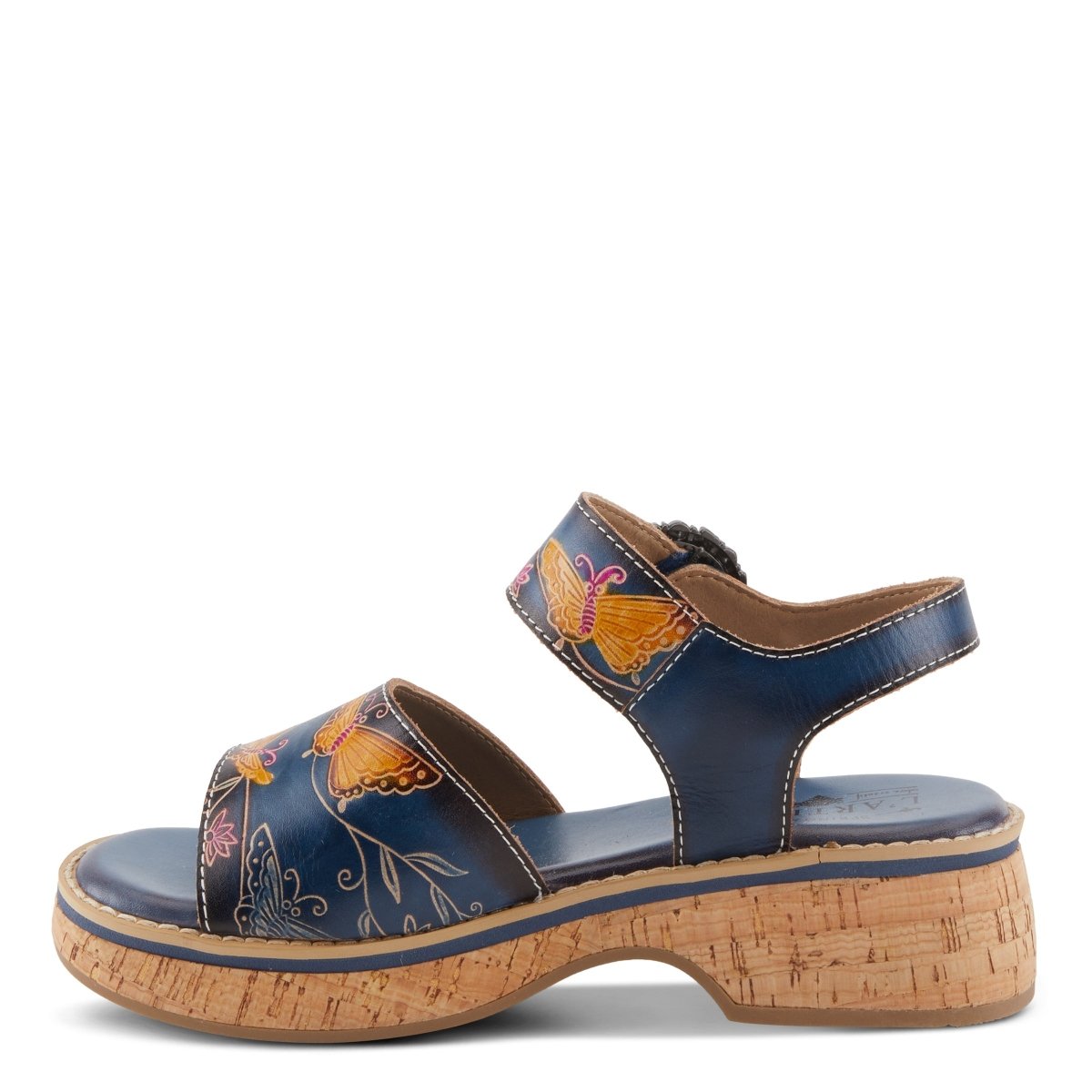 Spring Step Shoes L'artiste Kenna Sandals Women's Hand Painted Leather Platform Casual Sandals by Spring Step Shoes – Don't Panic Shoes
