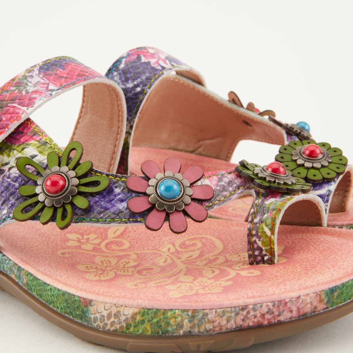 Spring Step Shoes L'artiste Kindness Slide Sandals Women's Leather Snake Skin Slide Sandals by Spring Step Shoes – Don't Panic Shoes