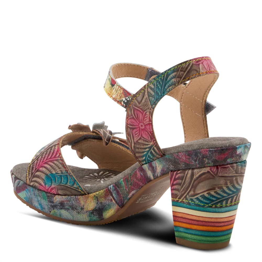 Spring Step Shoes L'artiste Leilanie Floral Slingback Sandals Shoes by Spring Step Shoes – Don't Panic Shoes