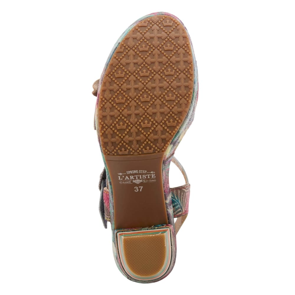 Spring Step Shoes L'artiste Leilanie Floral Slingback Sandals Shoes by Spring Step Shoes – Don't Panic Shoes