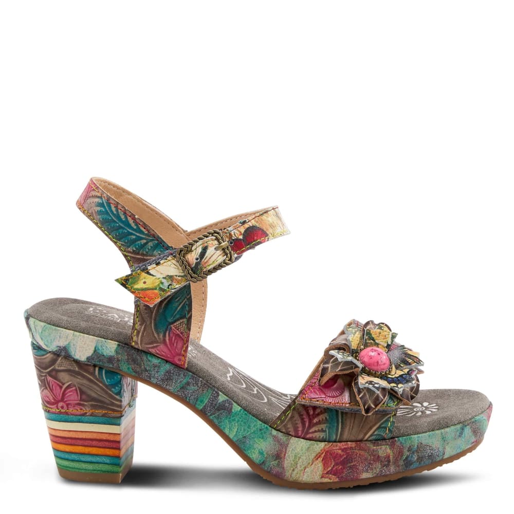 Spring Step Shoes L'artiste Leilanie Floral Slingback Sandals Shoes by Spring Step Shoes – Don't Panic Shoes