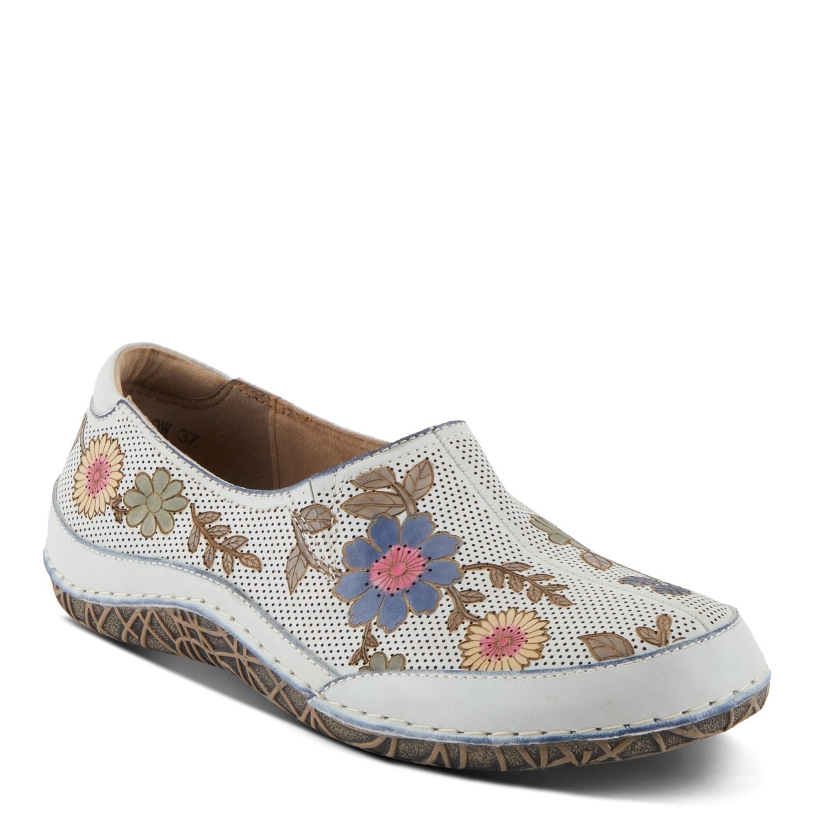 Spring Step Shoes L'artiste Libora Delite Women's Hand Painted Floral Design Shoes Moccasins Casual Shoes by Spring Step Shoes – Don't Panic Shoes