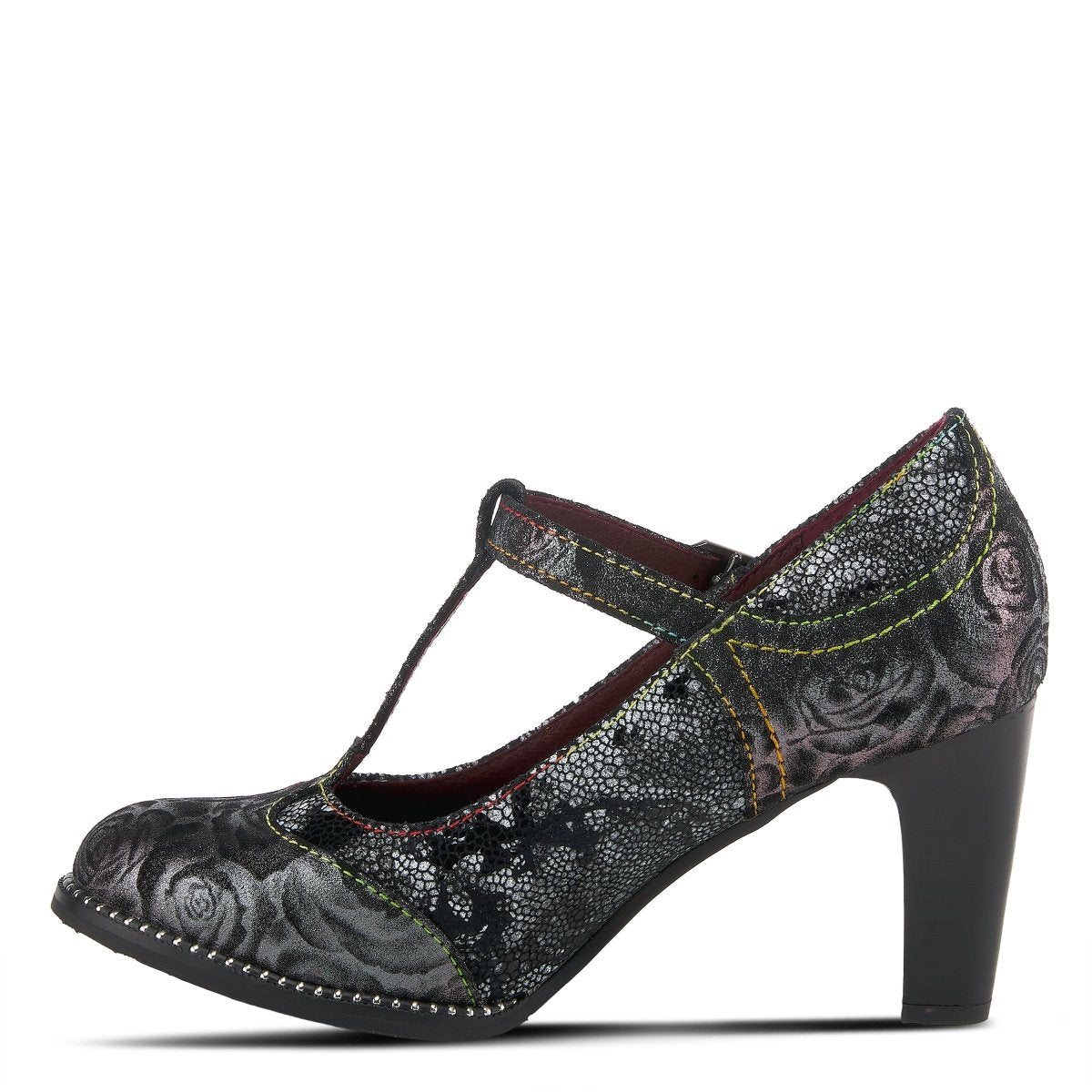 Spring Step Shoes L'artiste Mazie Women's Floral Metallic Leather Shoes Pump by Spring Step Shoes – Don't Panic Shoes