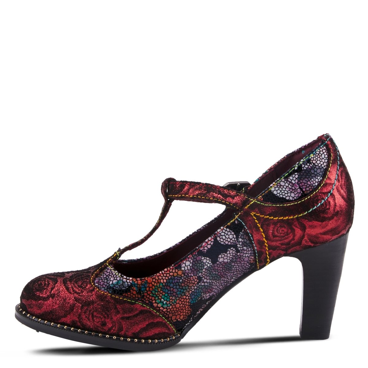 Spring Step Shoes L'artiste Mazie Women's Floral Metallic Leather Shoes Pump by Spring Step Shoes – Don't Panic Shoes