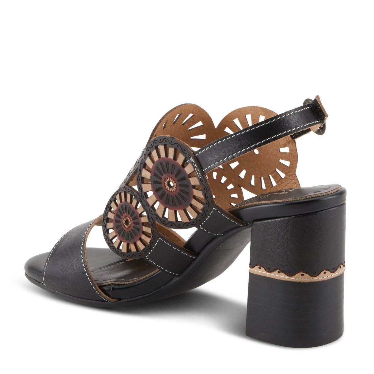 Spring Step ShoeS L'artiste Pinwheel Women’s Leather Sandals Pumps & Heels Casual Sandals by Spring Step Shoes – Don't Panic Shoes