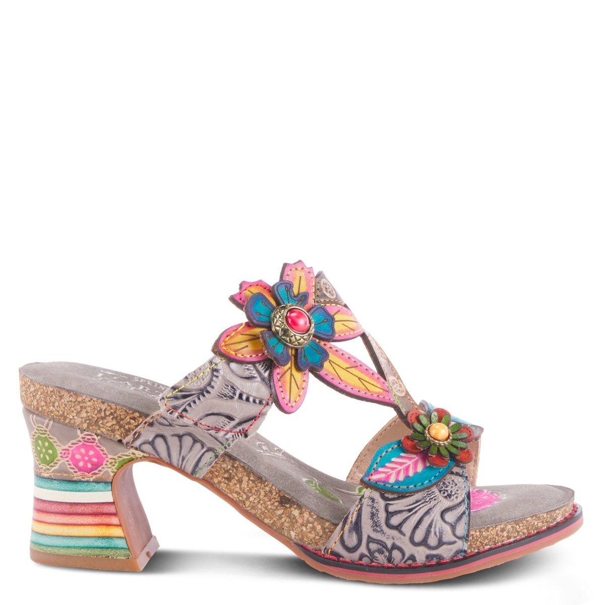 Spring Step Shoes L'artiste Rossie Heeled Sandals Women's Leather Multicolor Heeled Sandals by Spring Step Shoes – Don't Panic Shoes
