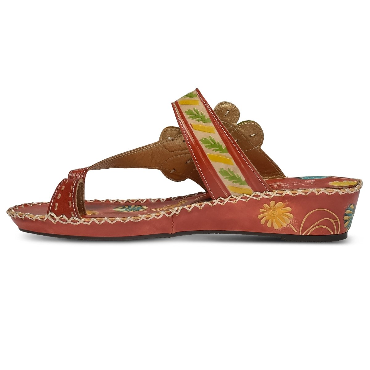Spring Step ShoeS L'artiste Santorini Slide Sandal Women’s Hand Painted Leather Slide Sandals by Spring Step Shoes – Don't Panic Shoes