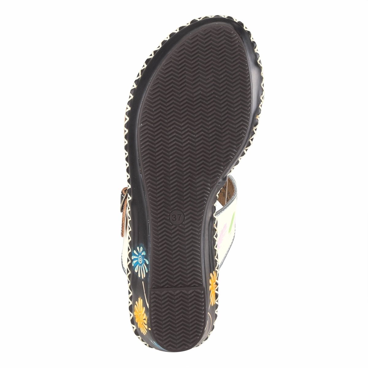 Spring Step ShoeS L'artiste Santorini Slide Sandal Women’s Hand Painted Leather Slide Sandals by Spring Step Shoes – Don't Panic Shoes