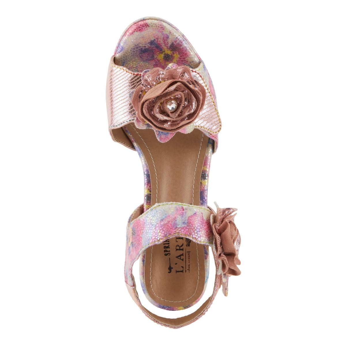 Spring Step Shoes L'artiste Smashing Women's Floral Multicolor Sandals Pumps & Heels Dress Sandals by Spring Step Shoes – Don't Panic Shoes