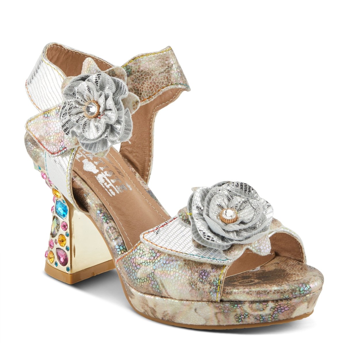 Spring Step Shoes L'artiste Smashing Women's Floral Multicolor Sandals Pumps & Heels Dress Sandals by Spring Step Shoes – Don't Panic Shoes